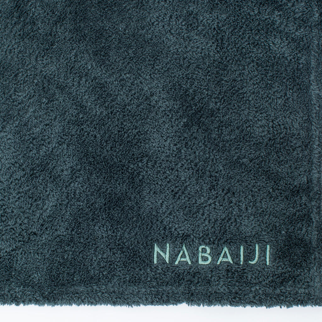 Serviette de bain microfibre ultra douce vert kaki taille l 80 x 130 cm