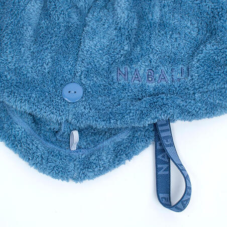 Рушник для волосся з мікрофібри синій