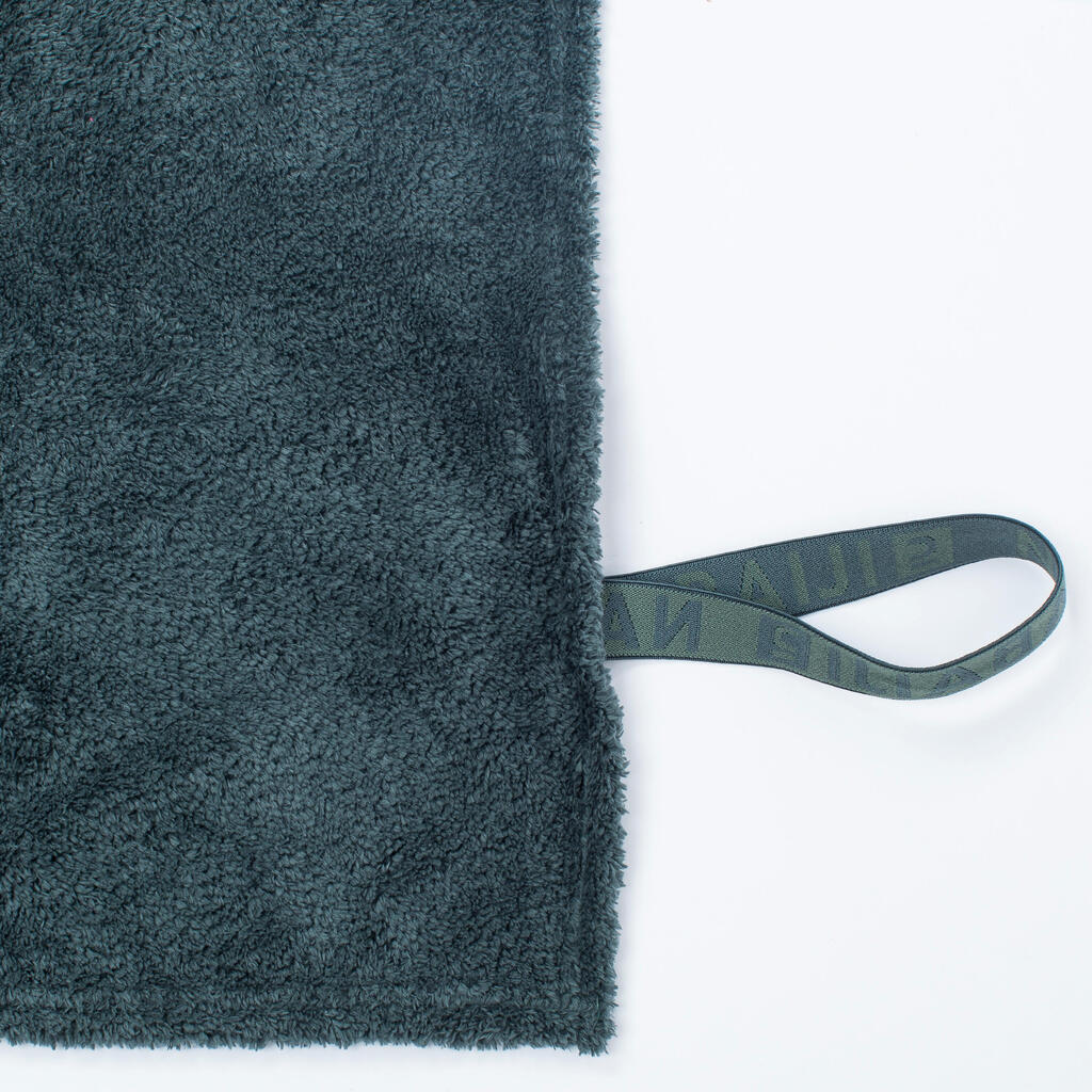 Serviette de bain microfibre ultra douce vert kaki taille l 80 x 130 cm