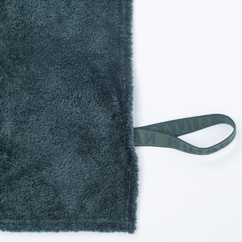 Ultrazachte microvezel handdoek voor zwemmen kakigroen maat L 80 x 130 cm