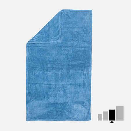 Itin švelnus mikropluošto rankšluostis, L dydis (80 x 130 cm), mėlynas