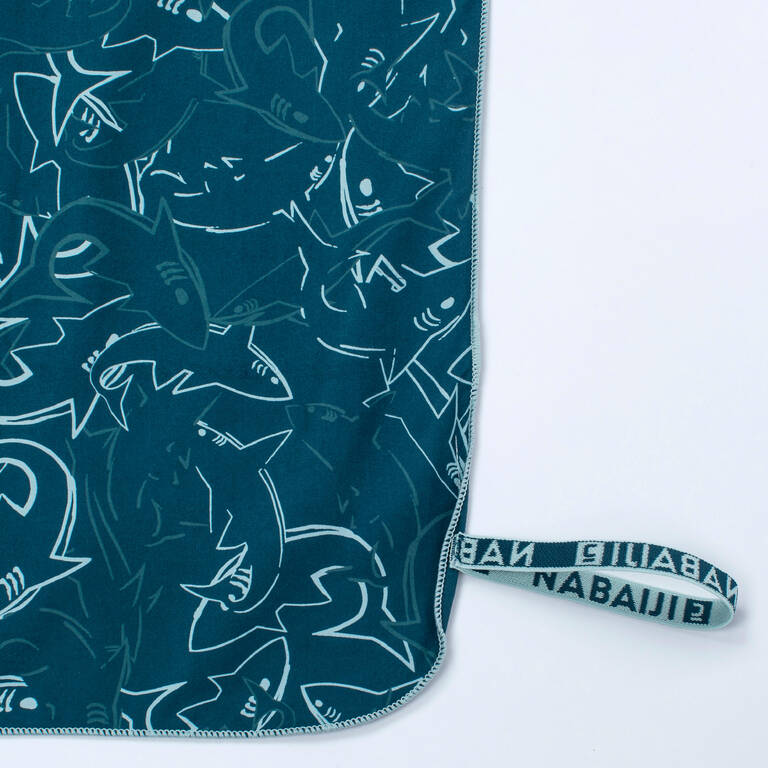 Compact Microfibre Swimming Towel Size L 80 x 130 cm - print
