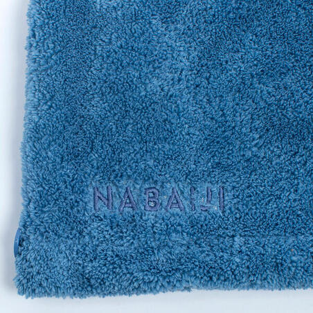 Serviette de bain microfibre douce pour cheveux bleu