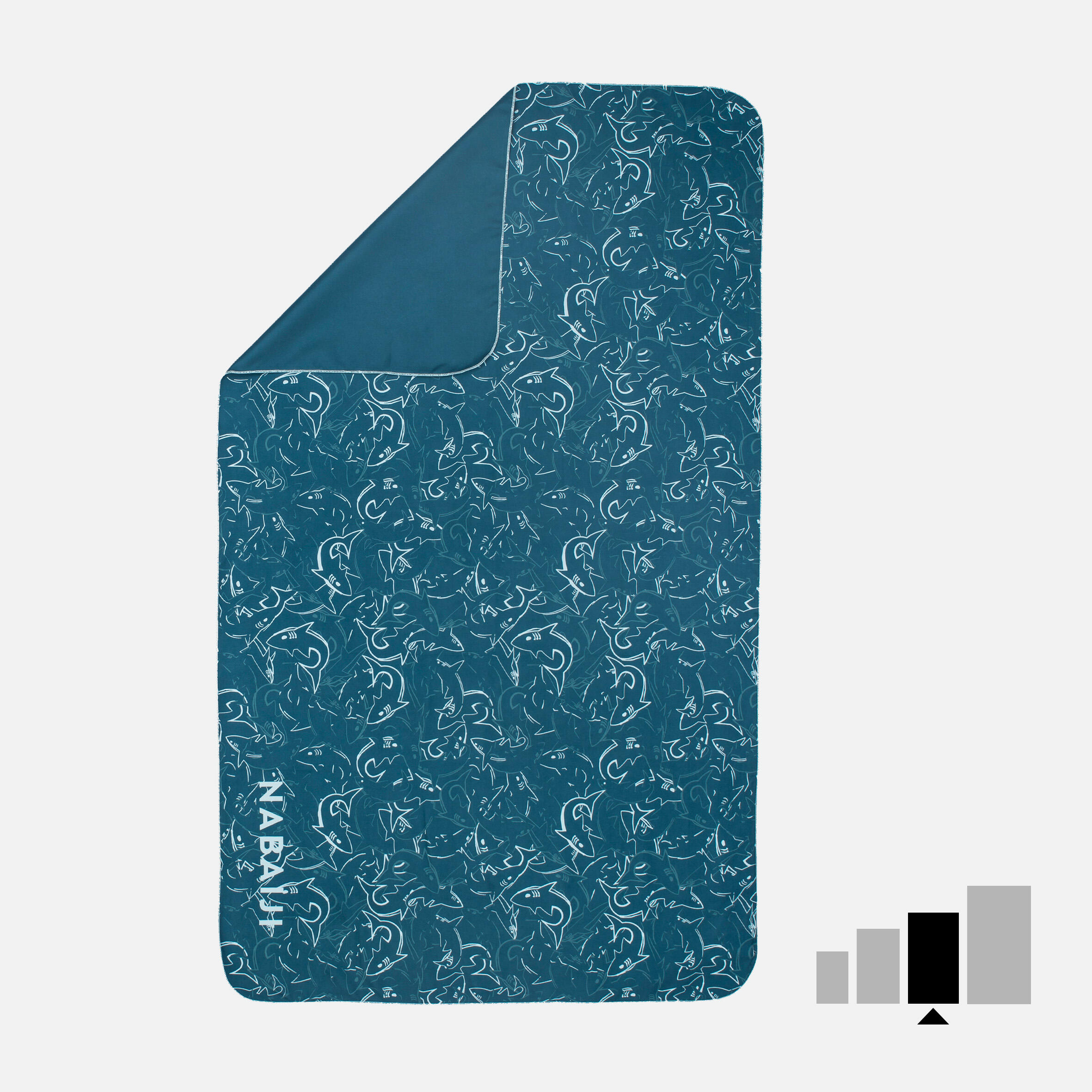 Compact Microfibre Swimming Towel Size L 80 x 130 cm print