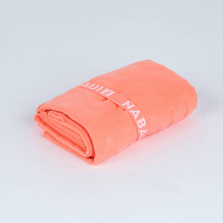 Handuk Renang Mikrofiber Ukuran L 80 x 130 cm - Coral