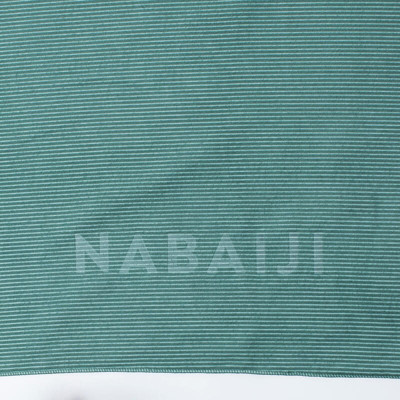 Microvezel handdoek geribbeld donkergroen groen maat XL 110 x 175 cm