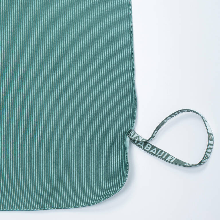 Microfibre Towel Size XL 110 x 175 cm - Striped Dark Green