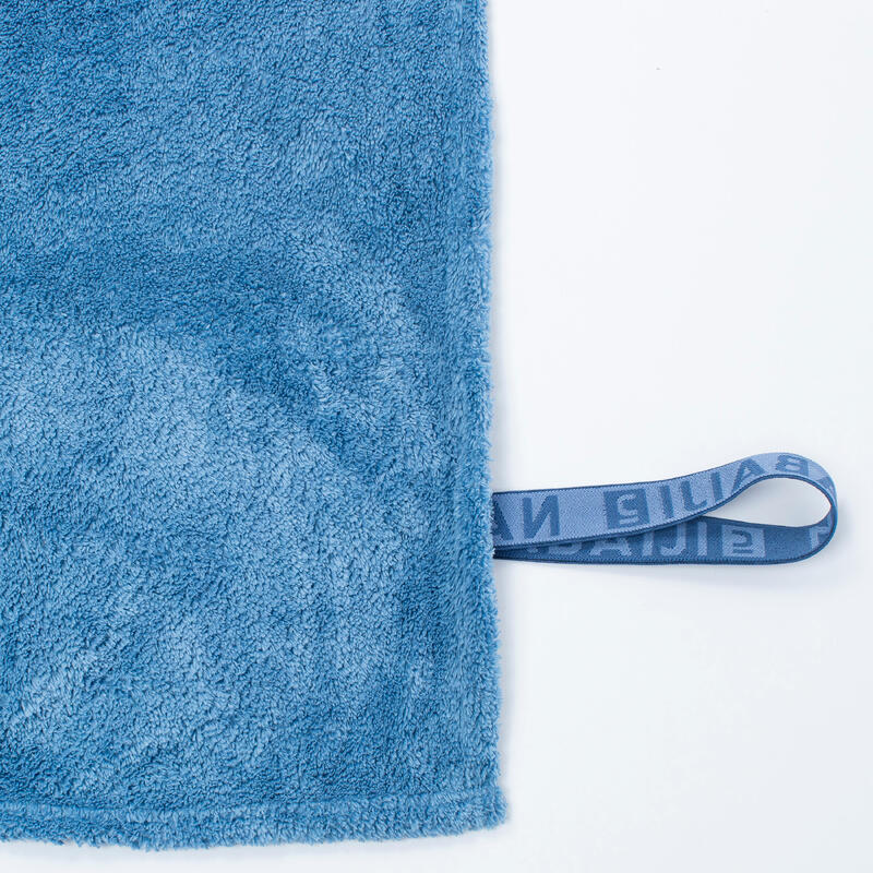 Superzachte microvezel handdoek blauw maat L 80 x 130 cm