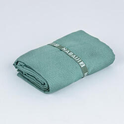 Serviette De Bain Microfibre A Rayures vert foncé/ vert Taille XL 110 x 175 cm