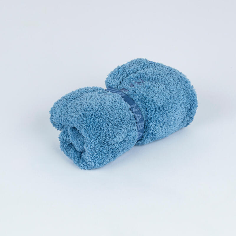 Serviette de bain microfibre douce pour cheveux bleu