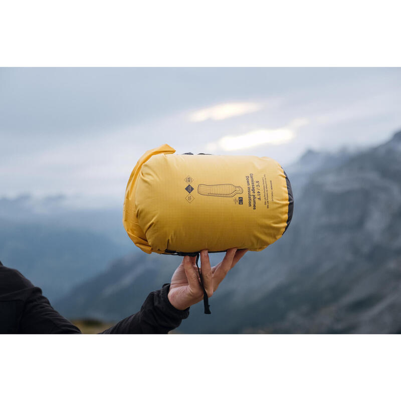 Sac de dormit cu umplutură din puf Trekking MT900 5°C Roșu