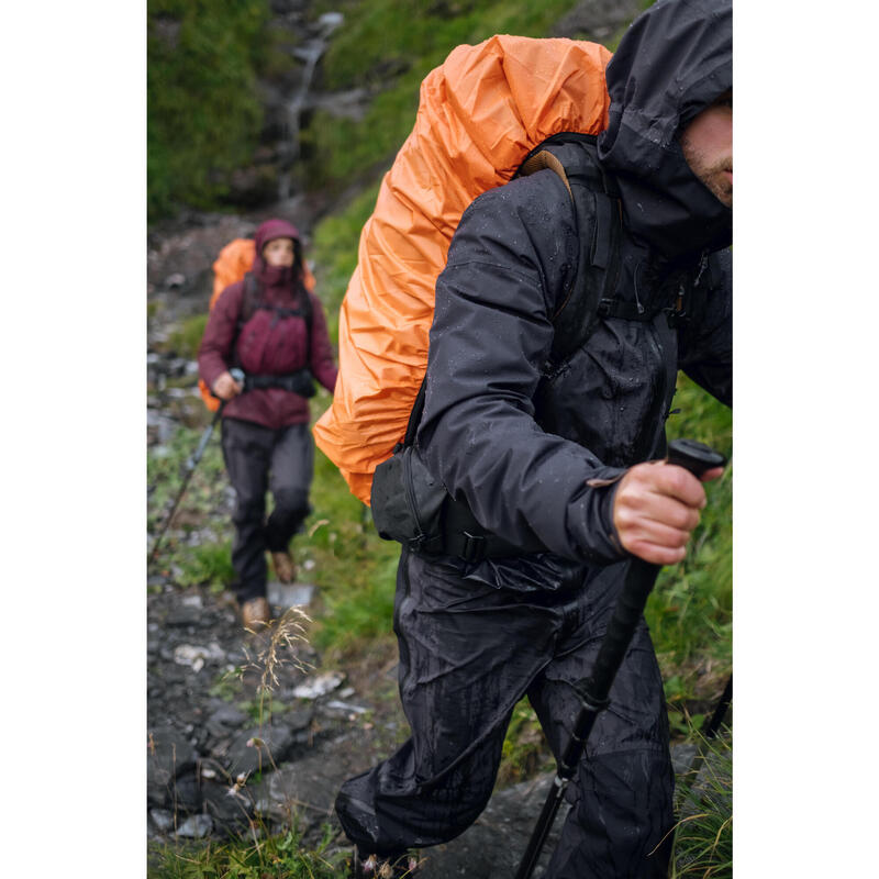 Regenbroek voor bergtrekking dames 20.000 mm H2O MT900 zwart