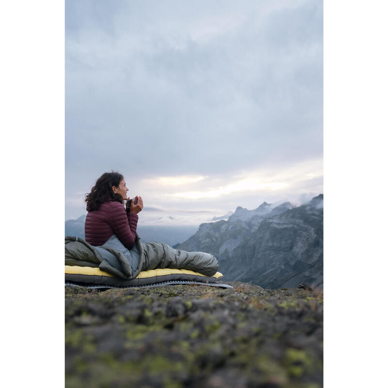 Outdoor Trekking Sentetik Uyku Tulumu - Haki - MT500 - 0 °C Konfor