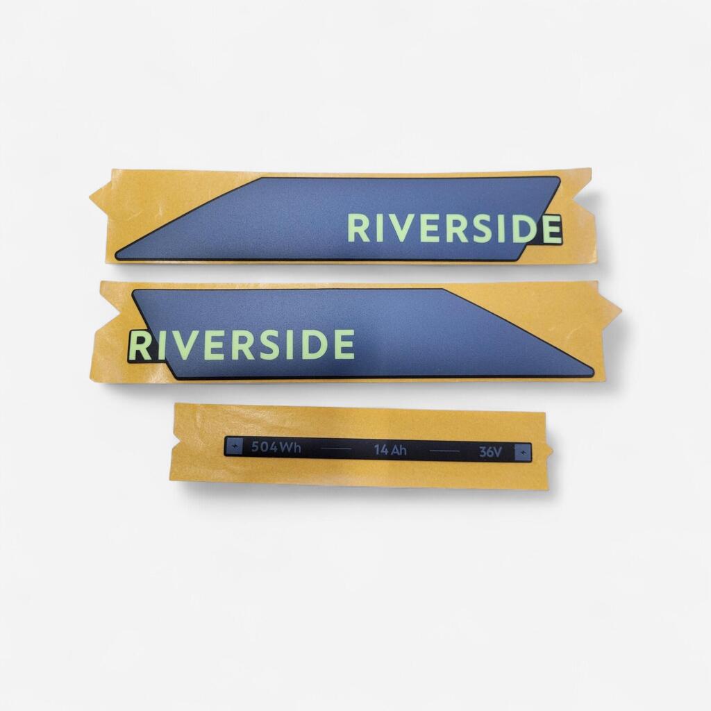 Sticker Aufkleber Akku Riverside 520E blau 