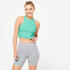 Women's Fitness Ribbed Crop Top 520 - Fresh Green Mint