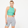 Women's Fitness Ribbed Crop Top 520 - Fresh Green Mint