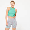 Women's Fitness Ribbed Crop Top 520 - Fresh Green Mint