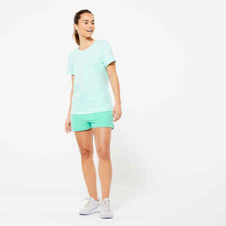 Women's Fitness T-Shirt 500 Essentials - Pastel Mint