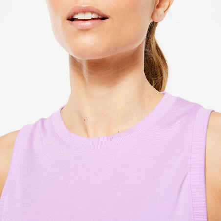 Women's Cropped Tank Top - Mauve