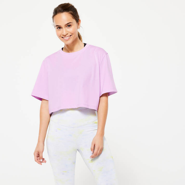 Women's Crop Top T-Shirt - Mauve