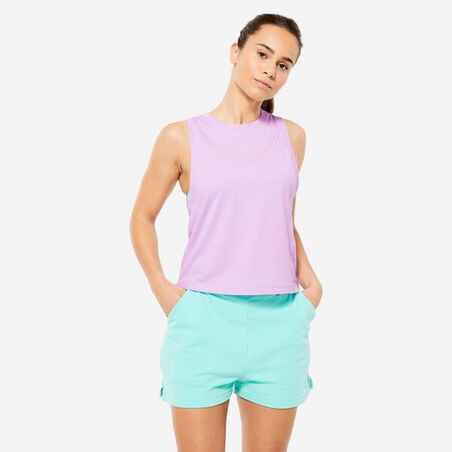 Women's Cropped Tank Top - Mauve