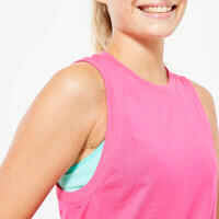 Women's Cropped Tank Top - Magenta Pink