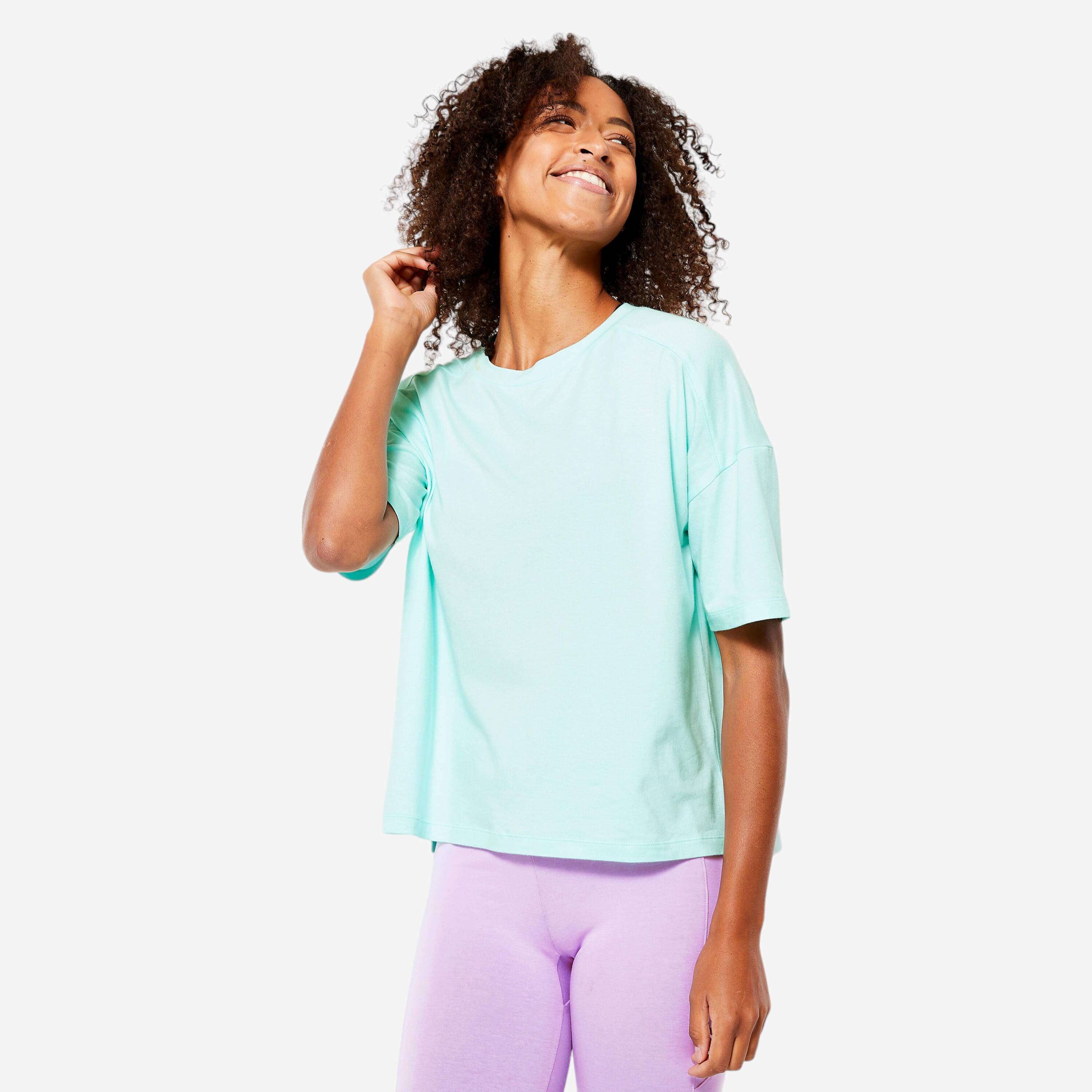 Women's Loose-Fit Fitness T-Shirt 520 - Mint -  1