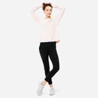 Women's Long-Sleeved Fitness T-Shirt 500 - Pink