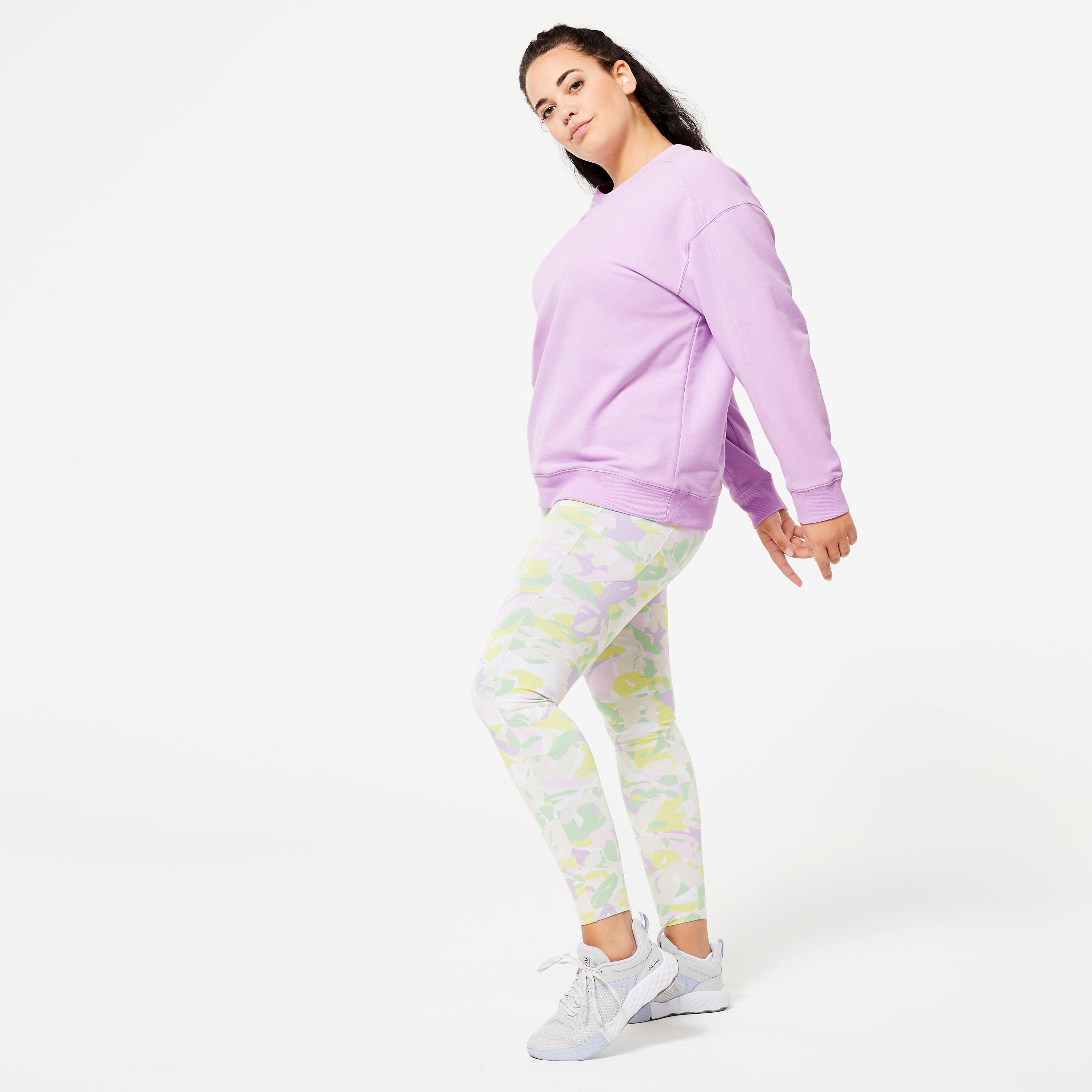 Hanorac oversize Fitness Mov Damă  2/7