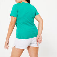 Zelena ženska majica s V-izrezom 500