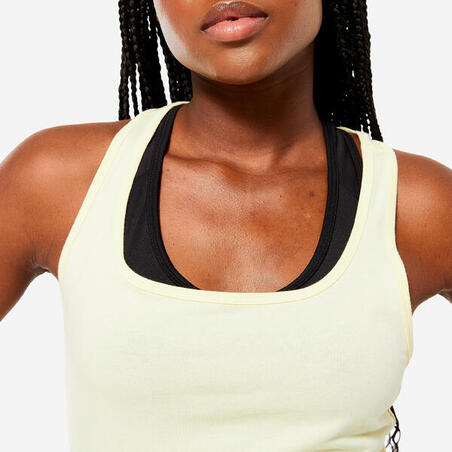 Crna ženska majica za fitnes 