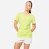 Sieviešu fitnesa T krekls “500 Essentials”, tropiskā citronkrāsā