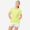 Camiseta Fitness 500 Essential Mujer Limón Tropical