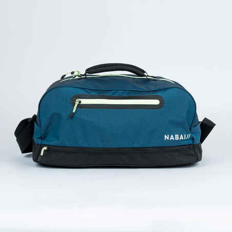 Pool bag duffle bag 27L 3 compartments, blue black