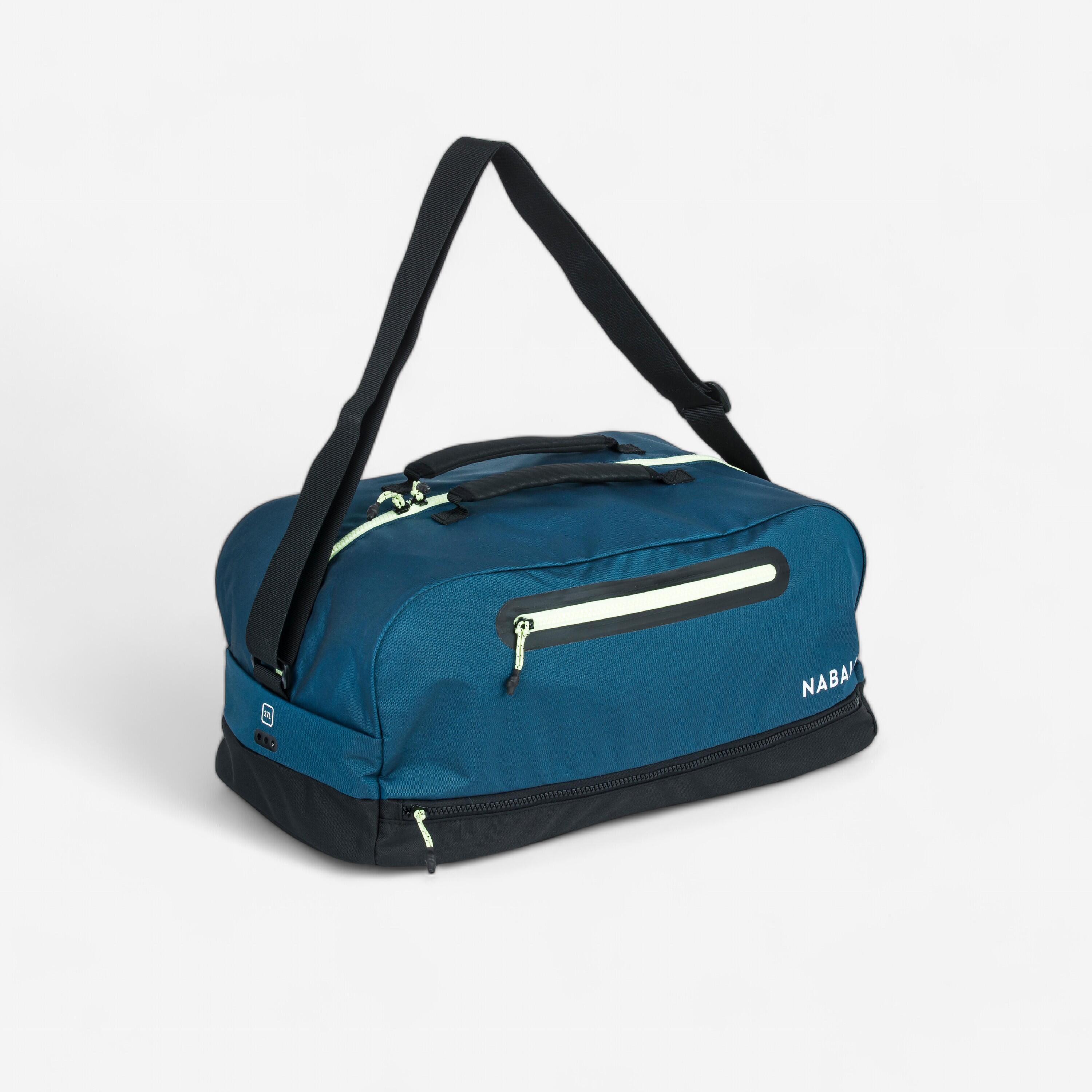 Nabaiji - Sac De Piscine Duffle Bag 27l 3 Compartiments, Bleu Noir - Sac De Sport - Natation - Bleu-noir-turquoise - Taille Unique - Decathlon