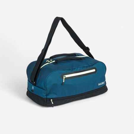 Pool bag duffle bag 27L 3 compartments, blue black