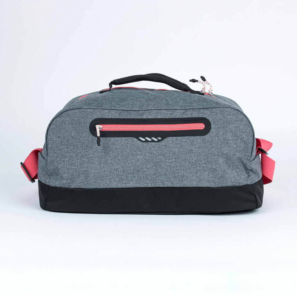 Pool bag duffle bag 27L 3 compartments, grey pink