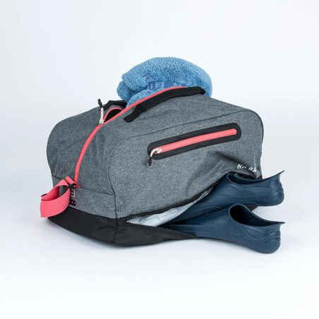 SWIM BAG DUFFLE 27 L PINK GREY