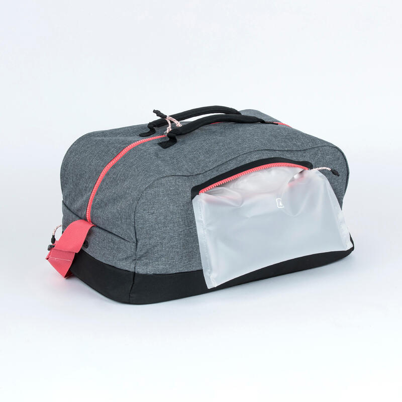 Geantă de piscină Duffle bag 27L 3 compartimente Gri-Roz