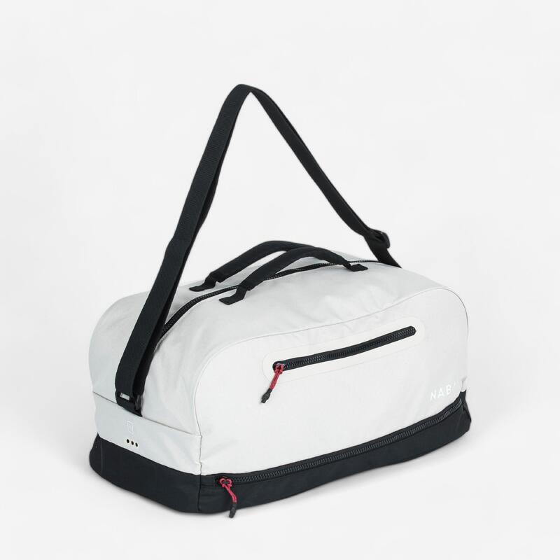 Geantă de piscină Duffle bag 27L 3 compartimente Gri-Roz