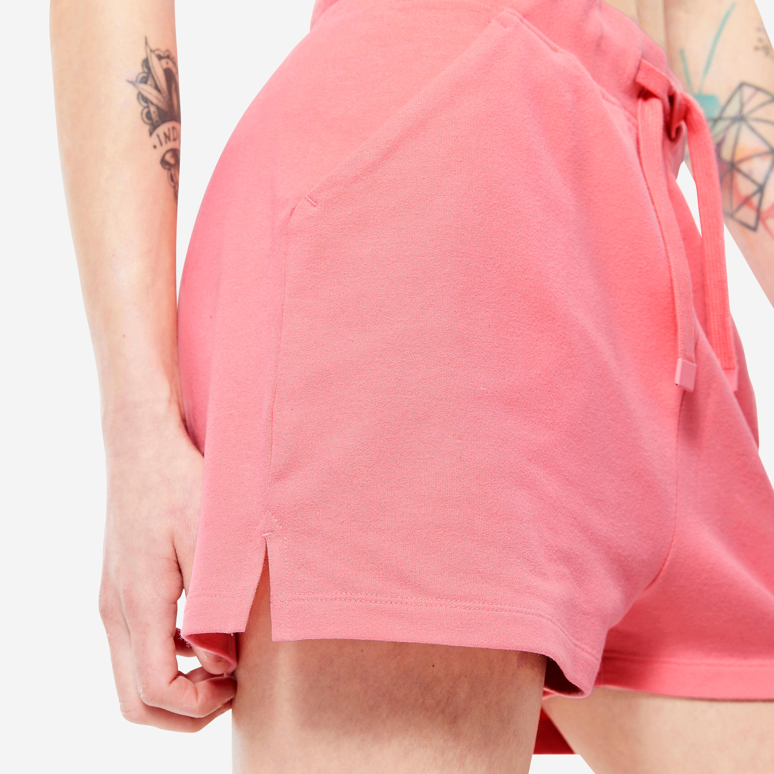 Women's Cotton Fitness Shorts with Pocket 520 - Pink Lychee 6/6