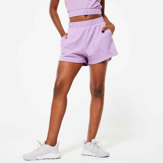 
      Women's Terry Towelling Shorts - Mauve
  