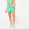 Women's Fitness Cotton Shorts 520 with Pocket - Mint Green