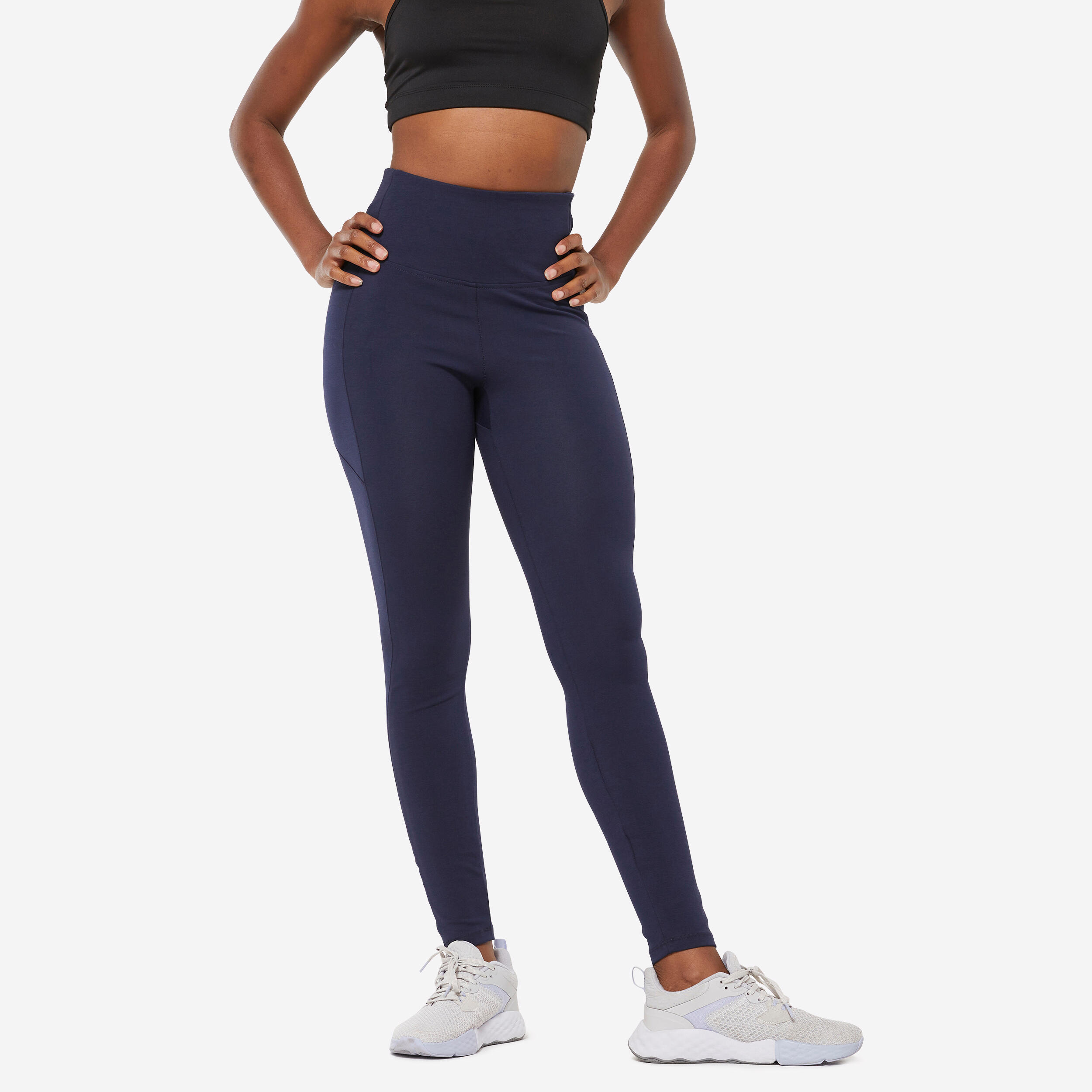 Women's Fitness Leggings 520 - Navy Blue 1/6