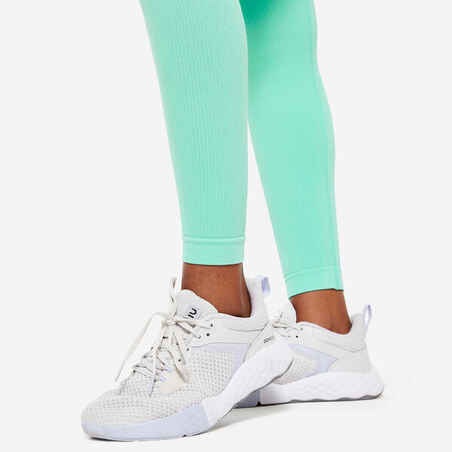 Women's Ribbed Fitness Leggings 520 - Fresh Mint Green