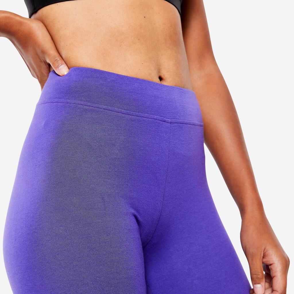 Sieviešu cieši pieguloši fitnesa legingi “Fit+ 500”, violeti