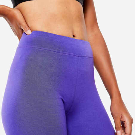 Women's Slim-Fit Fitness Leggings Fit+ 500 - Purple