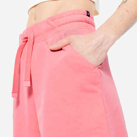 Moteriški medvilniniai šortai su kišenėmis „520“, rožiniai
