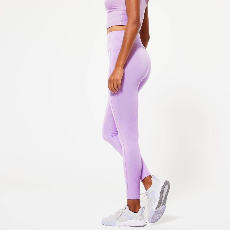 Fitness legging voor dames 520 paars