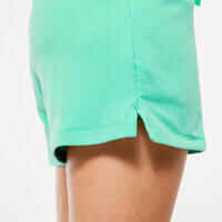 Women's Fitness Cotton Shorts 520 with Pocket - Mint Green